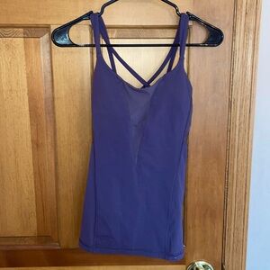 Vintage lululemon purple cross back tank